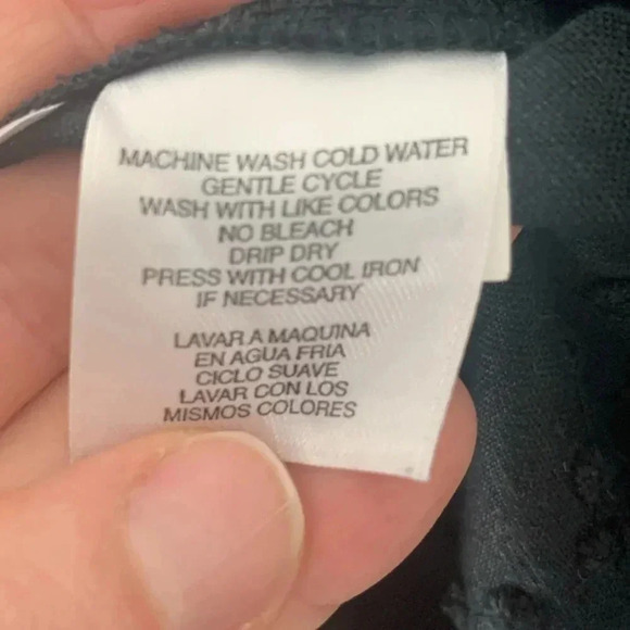 Jones New York Black Linen Blouse Size Large - Picture 9 of 10